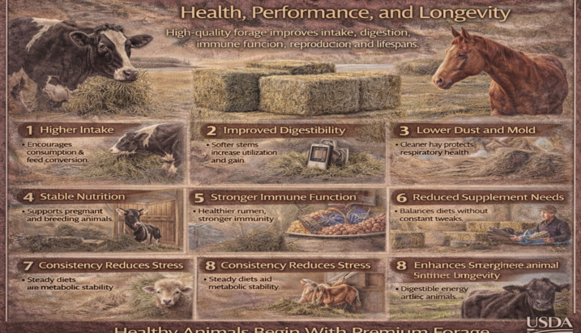 How Premium Hay Supports Animal Health, Performance, and Longevity
