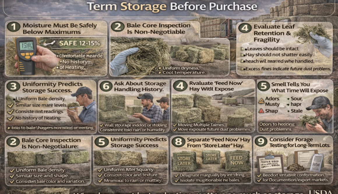 How to Evaluate Hay for Long-Term Storage Before Purchase.
